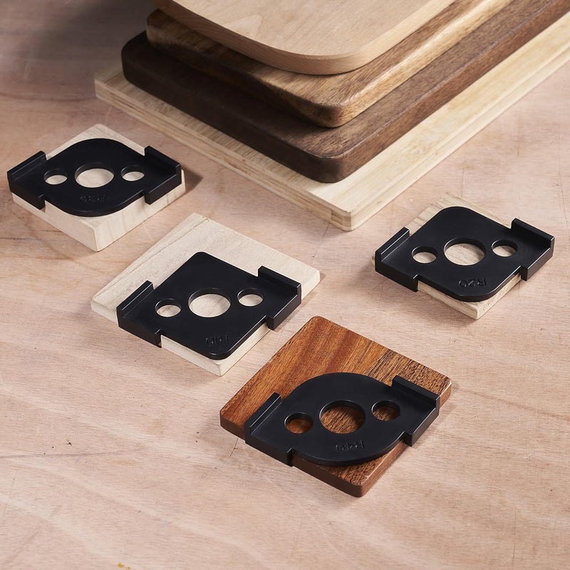 HERMIT TOOLS Pack of 9 Radius Jig Router Templates Corner Radius Routing Templates,Routing Rounded Corners Router Bit Templates for Woodworking Routing (8+18 Radius Set) - Image 4